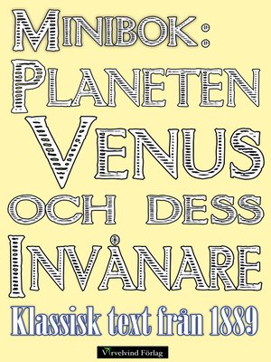 cover image of Minibok: Planeten Venus och dess invånare